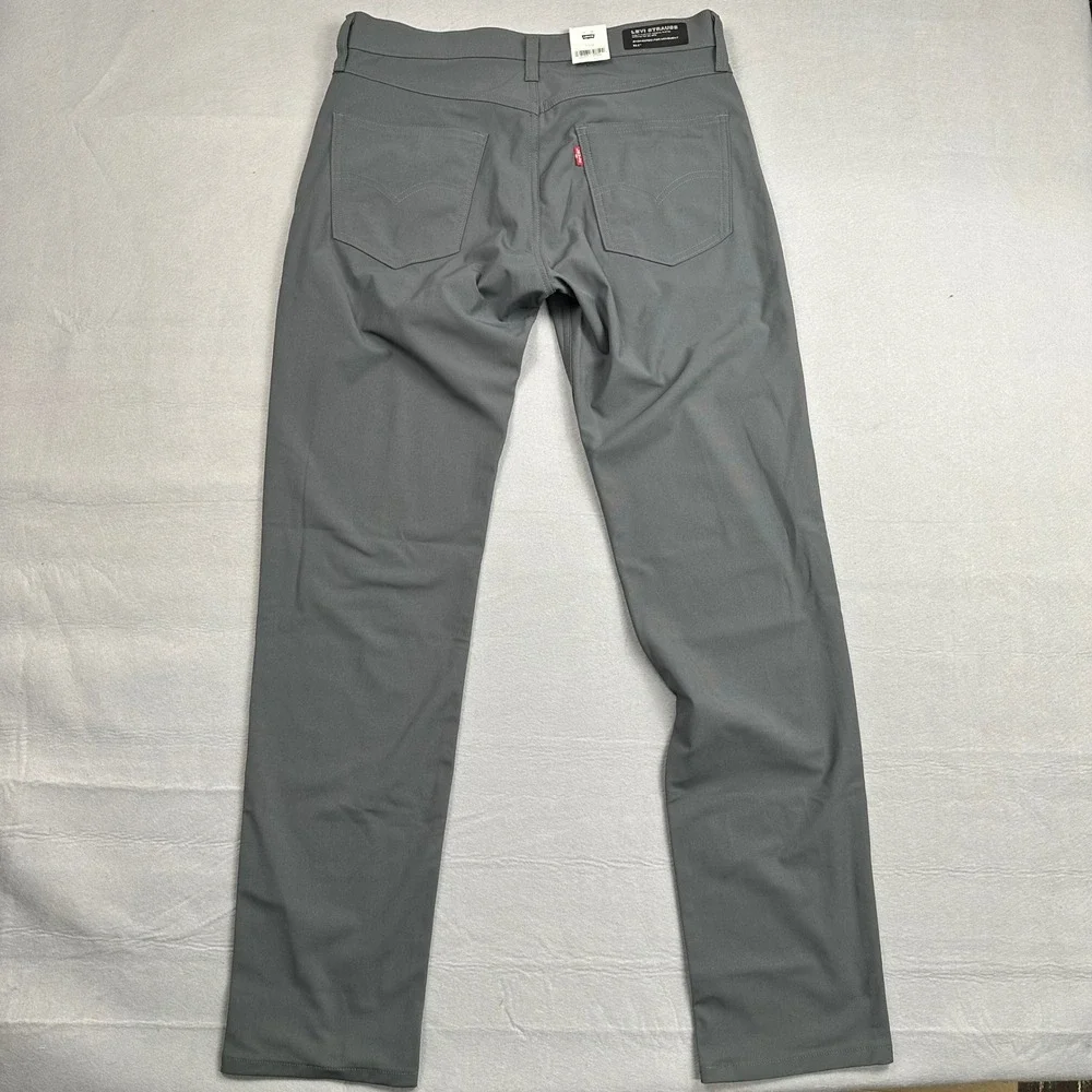 Levis 511 Slim Tech Pants Mens 33x34 Grey NEW High Stretch Cooling Quick Dry